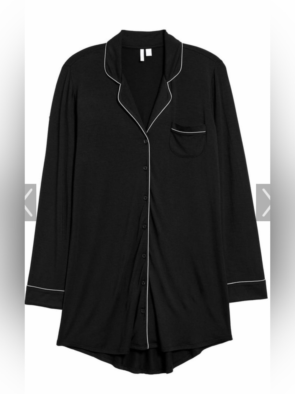 NWT Nordstrom Lingerie Moonlight black dream sleep shirt Size XL